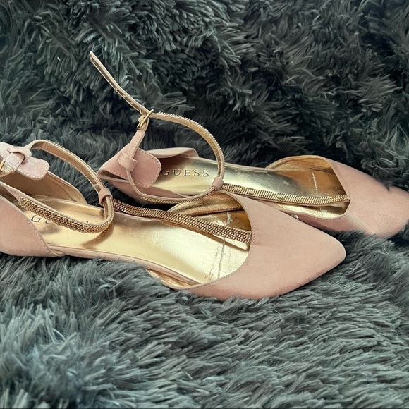 Guess Pink Pointed Flat with Chain - Picture 2 of 4